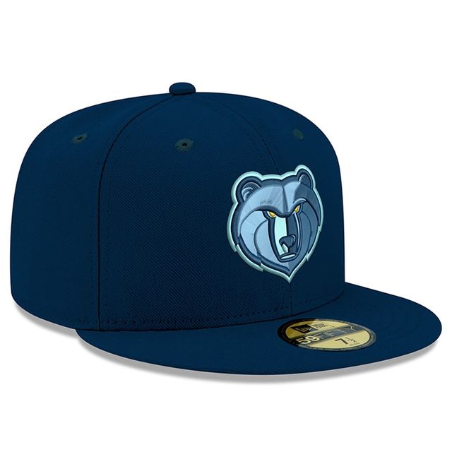 Casquette ajustée 59FIFTY pour homme New Era Blue Memphis Grizzlies Logo Official Team Color