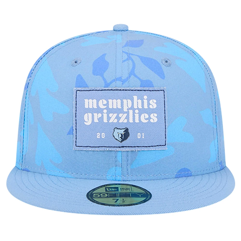 Casquette ajustée 59FIFTY bleu marine Memphis Grizzlies Palm Fronds New Era pour hommes