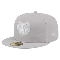 Men's New Era Gray Memphis Grizzlies Color Pack 59FIFTY Fitted Hat