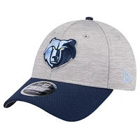 Men's New Era Heather Gray/Navy Memphis Grizzlies Active Digi-Tech Two-Tone 9FORTY Adjustable Hat