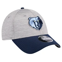 Men's New Era Heather Gray/Navy Memphis Grizzlies Active Digi-Tech Two-Tone 9FORTY Adjustable Hat