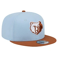 Men's New Era Light Blue/Brown Memphis Grizzlies 2-Tone Color Pack 9FIFTY Snapback Hat