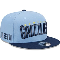 Casquette Snapback New Era Memphis Grizzlies/Navy Jersey Hook Statement Edition 9FIFTY bleu clair pour homme