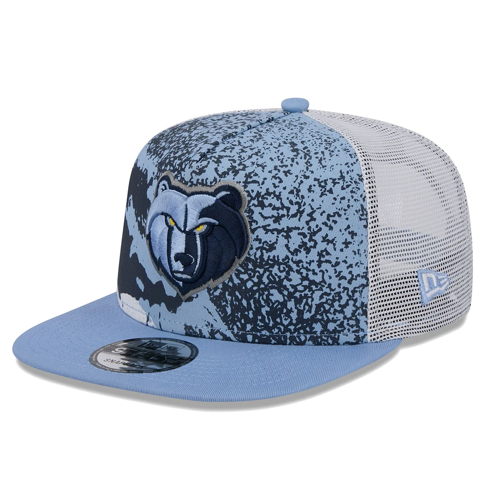 Men's New Era Light Blue Memphis Grizzlies Court Sport Speckle 9FIFTY Snapback Hat