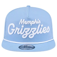 Men's New Era Light Blue Memphis Grizzlies Team Text Golfer Snapback Hat