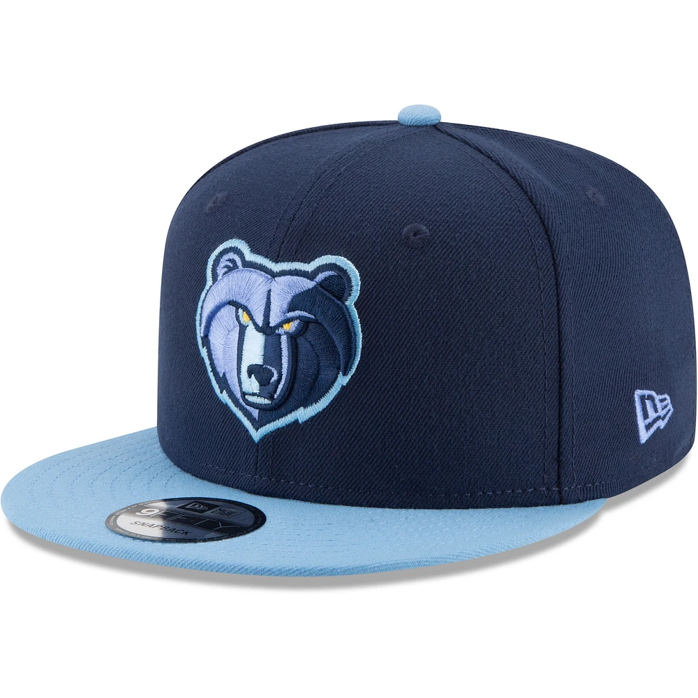 Men's New Era Navy/Light Blue Memphis Grizzlies Two-Tone 9FIFTY Adjustable Hat