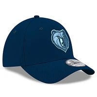 Men's New Era Navy Memphis Grizzlies Logo Team Classic 39THIRTY Flex Hat