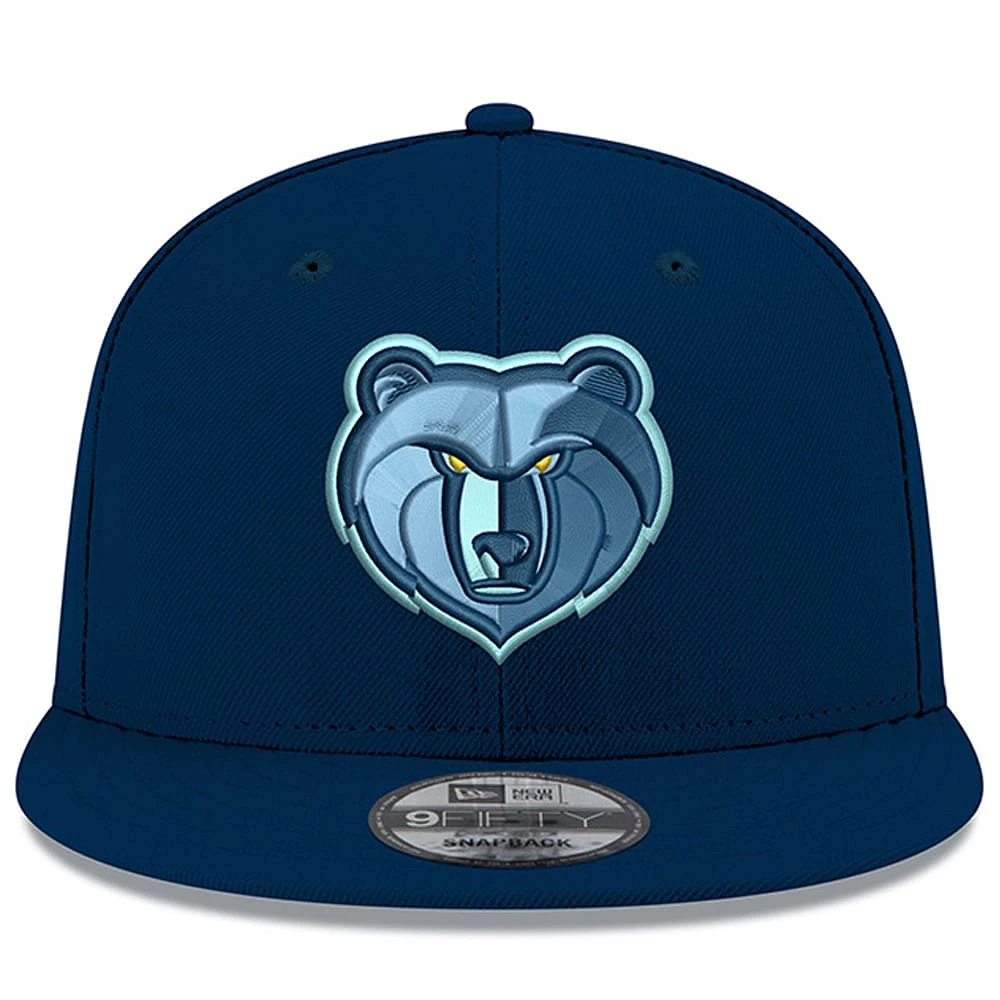 Men's New Era Navy Memphis Grizzlies Official Team Color 9FIFTY Snapback Hat