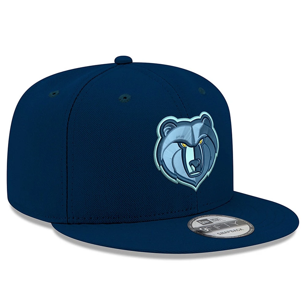 Men's New Era Navy Memphis Grizzlies Official Team Color 9FIFTY Snapback Hat