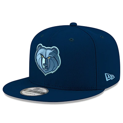 Men's New Era Navy Memphis Grizzlies Official Team Color 9FIFTY Snapback Hat