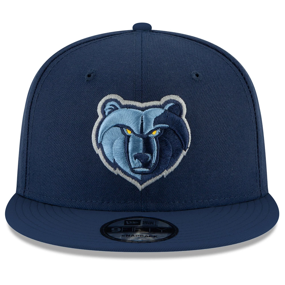 Men's New Era Navy Memphis Grizzlies Official Team Color 9FIFTY Snapback Hat