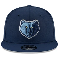 Men's New Era Navy Memphis Grizzlies Official Team Color 9FIFTY Snapback Hat