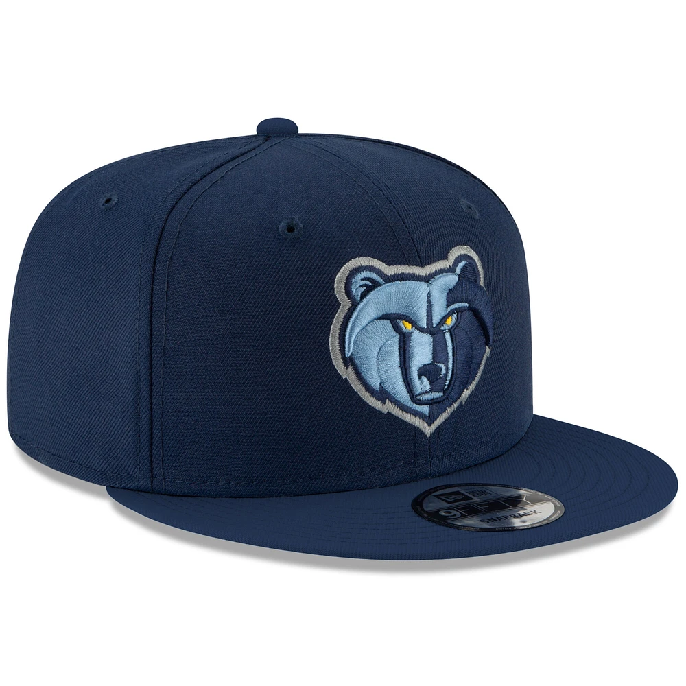 Men's New Era Navy Memphis Grizzlies Official Team Color 9FIFTY Snapback Hat