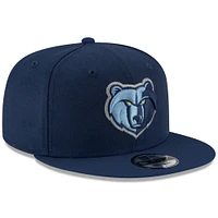 Men's New Era Navy Memphis Grizzlies Official Team Color 9FIFTY Snapback Hat