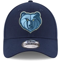 Casquette réglable New Era Memphis Grizzlies Official Team Colour The League 9FORTY bleu marine pour homme