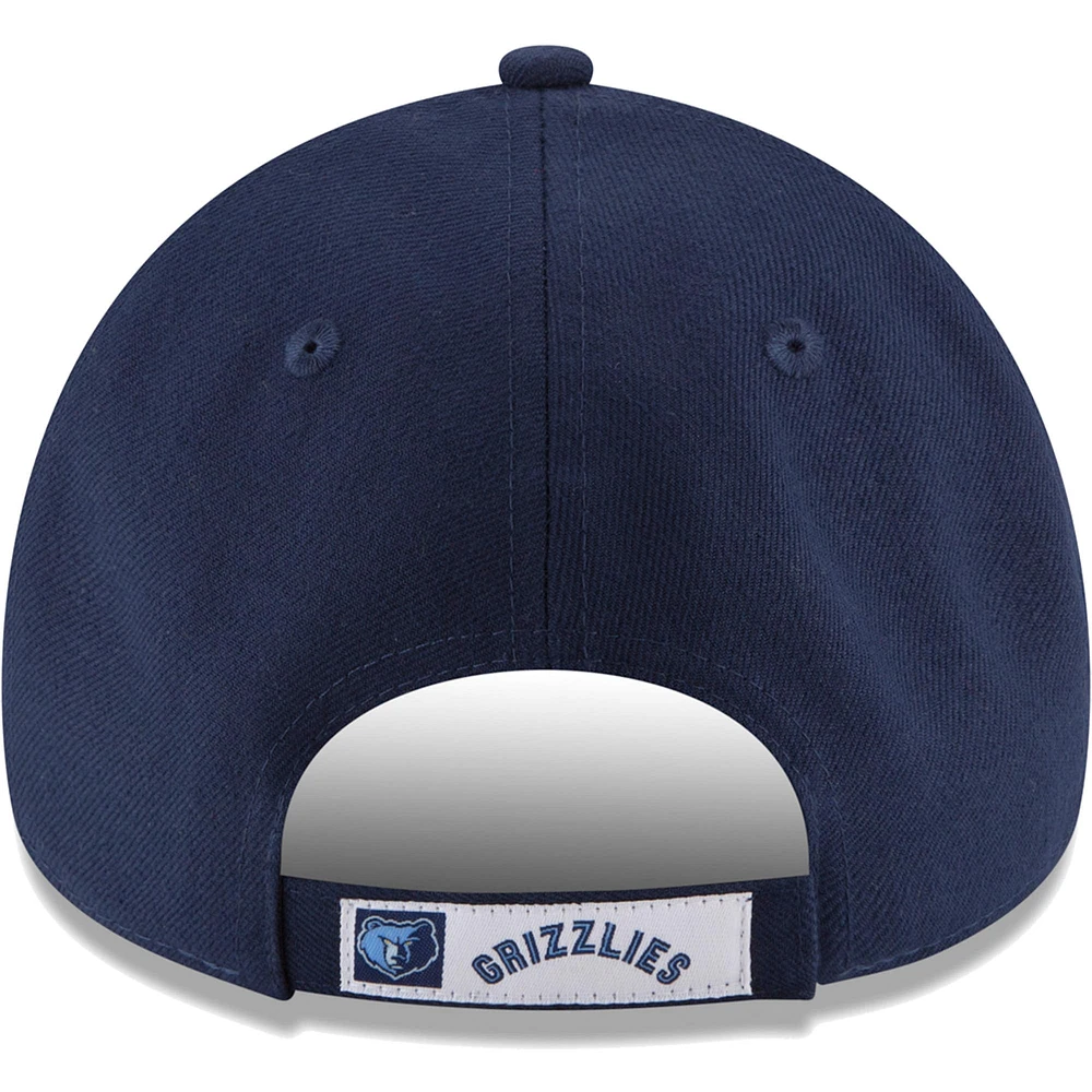 Casquette réglable New Era Memphis Grizzlies Official Team Colour The League 9FORTY bleu marine pour homme