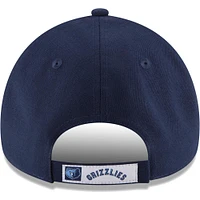 Casquette réglable New Era Memphis Grizzlies Official Team Colour The League 9FORTY bleu marine pour homme
