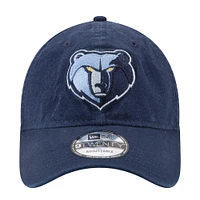 Men's New Era Navy Memphis Grizzlies Team 2.0 9TWENTY Adjustable Hat