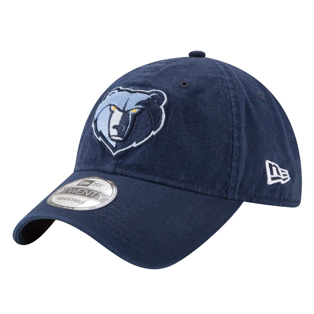 Men's New Era Navy Memphis Grizzlies Team 2.0 9TWENTY Adjustable Hat