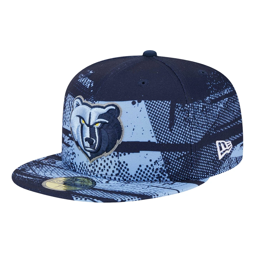 Men's New Era Navy Memphis Grizzlies Tip-Off 59FIFTY Fitted Hat