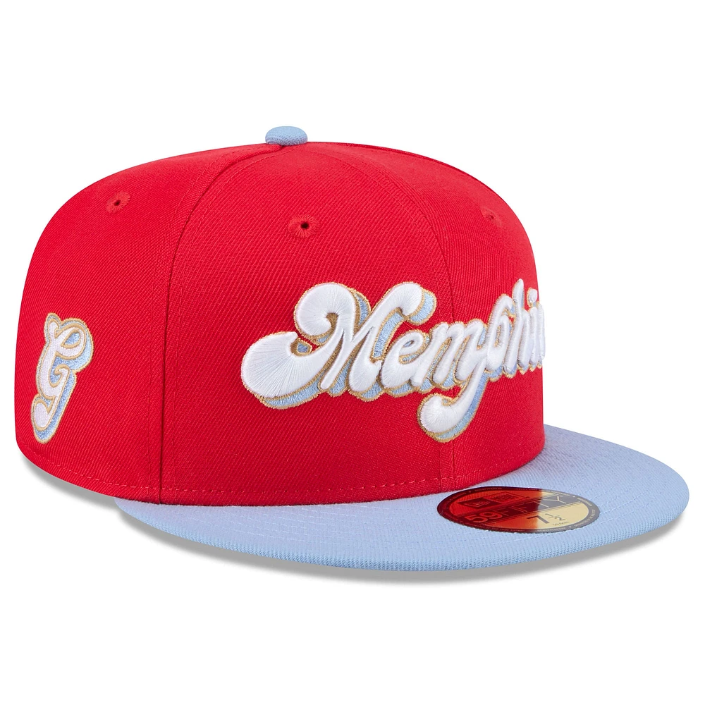 Casquette ajustée 59FIFTY Memphis Grizzlies City Edition 2024/25 pour homme New Era rouge