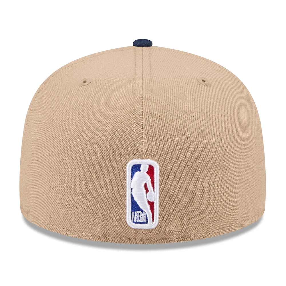 Casquette ajustée New Era pour hommes, beige/bleu marine, Memphis Grizzlies 2024 NBA Draft 59FIFTY