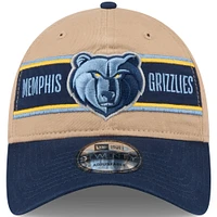 Casquette réglable New Era pour hommes, beige/bleu marine, Memphis Grizzlies 2024 NBA Draft 9TWENTY