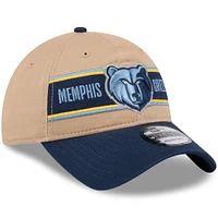 Men's New Era Tan/Navy Memphis Grizzlies 2024 NBA Draft 9TWENTY Adjustable Hat