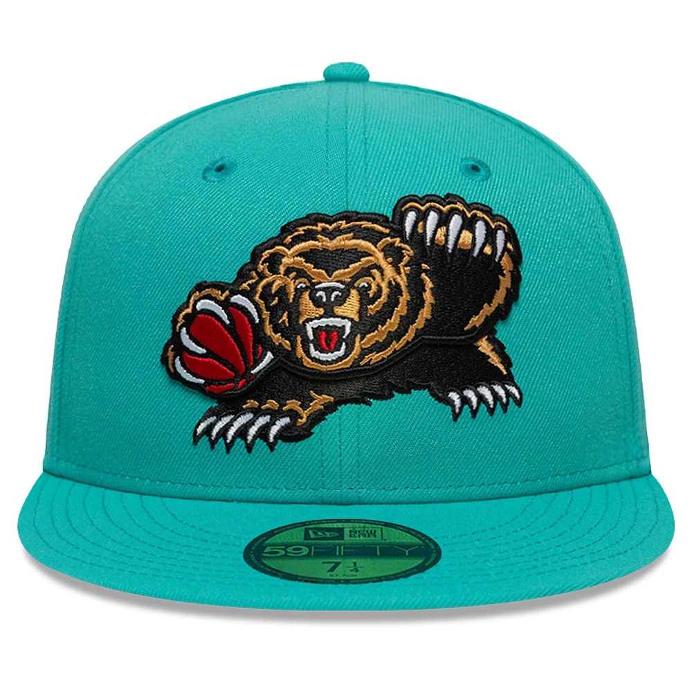 Men's New Era Turquoise Memphis Grizzlies 2024/25 Classic Edition Jersey Hook 59FIFTY Fitted Hat