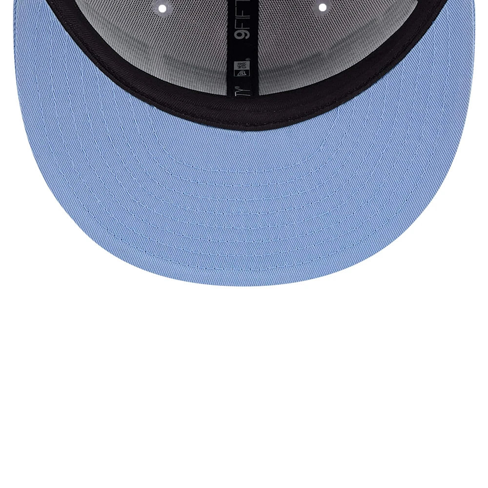 Casquette Snapback 9FIFTY Memphis Grizzlies Throwback Gradient Tech Font New Era pour hommes, blanc/bleu clair