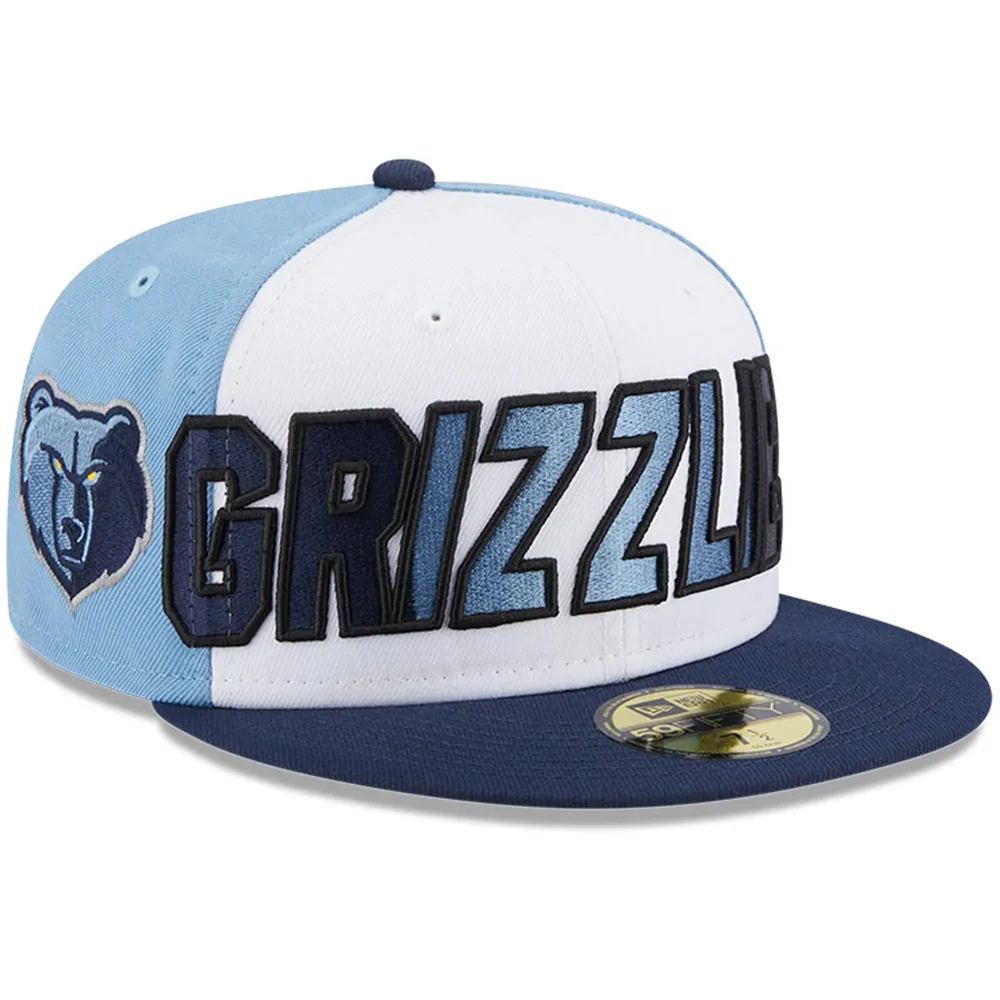 Men's New Era Cream/Navy Memphis Grizzlies Retro City Conference Side Patch  59FIFTY Fitted Hat