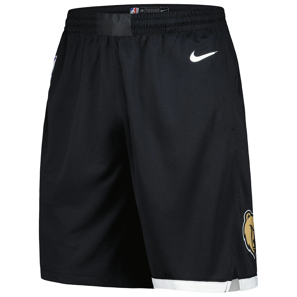 Short Nike noir Memphis Grizzlies 2023/24 City Edition Swingman pour homme