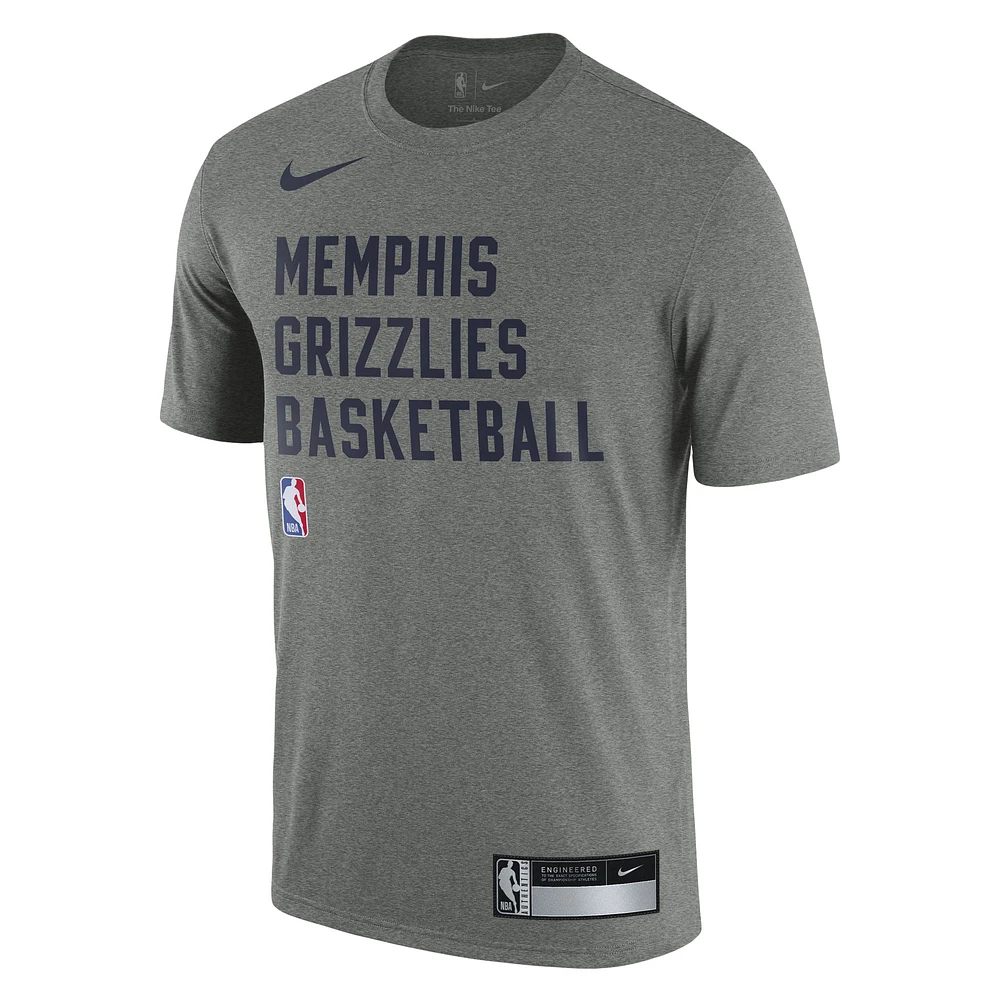 T-shirt d'entraînement de performance Nike Sideline Legend Memphis Grizzlies 2023/24 pour Homme, gris chiné