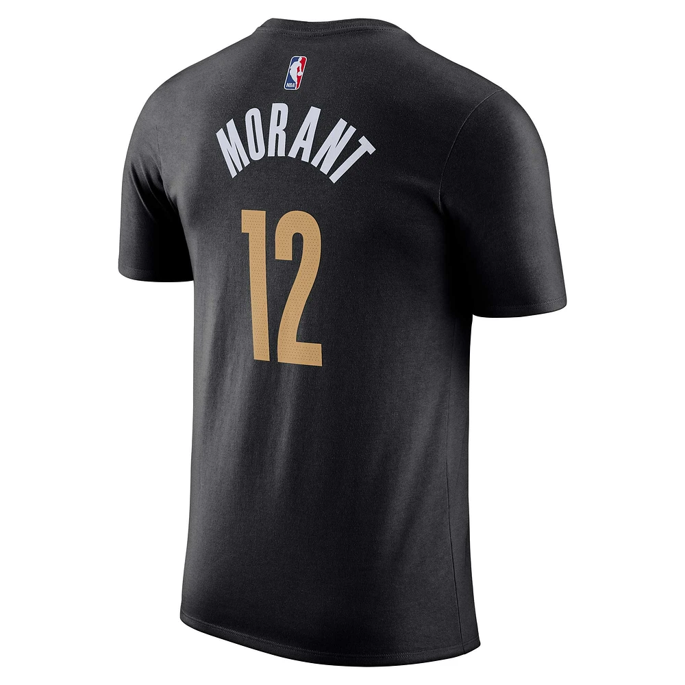 T-shirt avec nom et numéro Nike Ja Morant pour homme noir Memphis Grizzlies 2023/24 City Edition