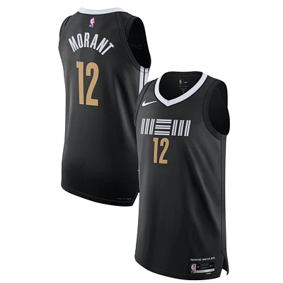 Maillot Nike Ja Morant noir Memphis Grizzlies authentique pour homme - City Edition