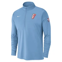 Men's Nike Light Blue Memphis Grizzlies 2024/25 City Edition Authentic Coaches Performance Half-Zip Top