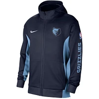 Sweat à capuche entièrement zippé Nike pour homme Memphis Grizzlies 2023/24 Authentic Showtime Performance