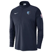 Haut Nike Courtside Performance à demi-zip bleu marine Memphis Grizzlies 2024/25 pour homme