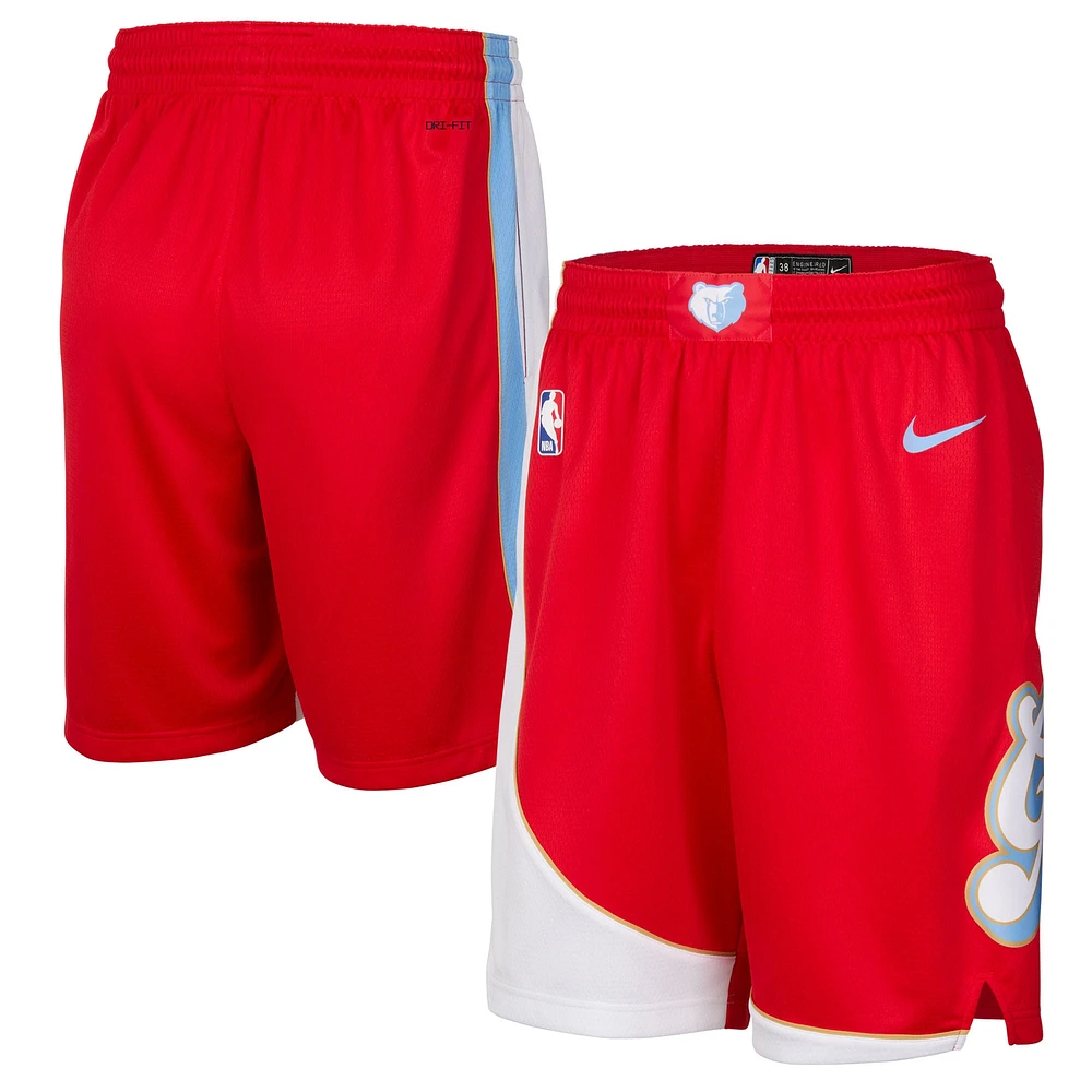 Short Nike rouge Memphis Grizzlies City Edition 2024/25 pour homme