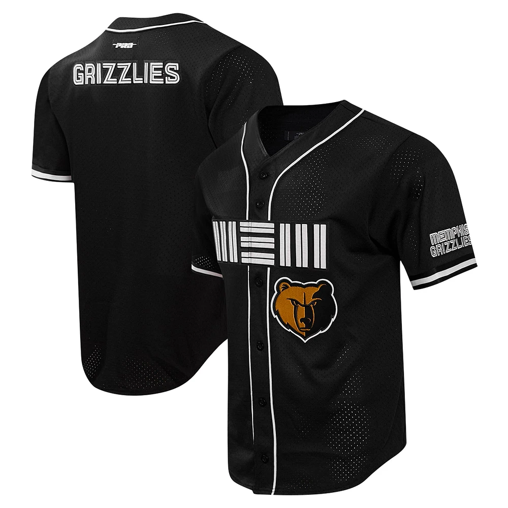 Maillot de baseball en maille Pro Standard noir Memphis Grizzlies 2023/24 City Edition pour hommes