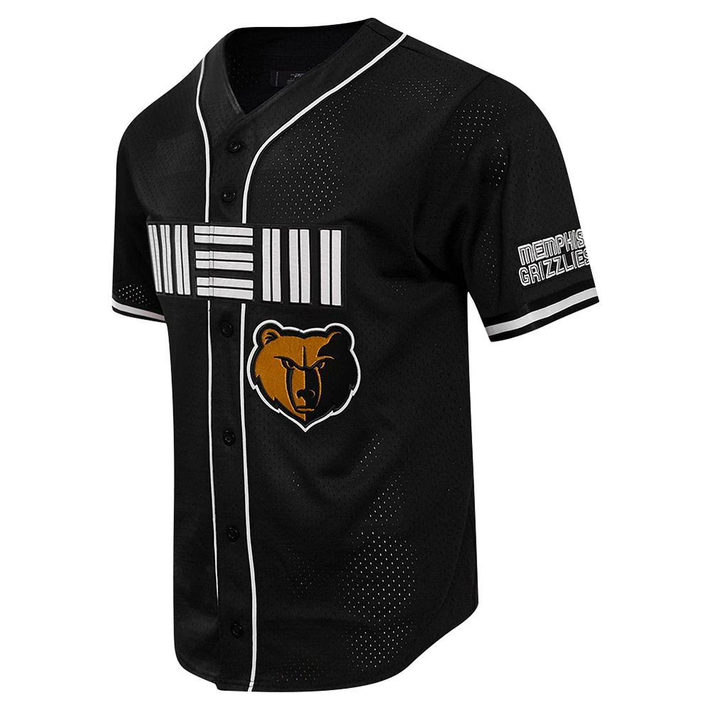 Maillot de baseball en maille Pro Standard noir Memphis Grizzlies 2023/24 City Edition pour hommes