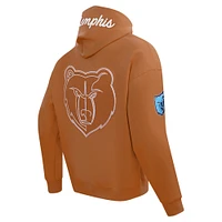 Men's Pro Standard Brown Memphis Grizzlies Paint the City Drop Shoulder Pullover Hoodie