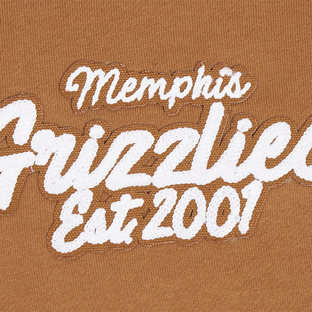 Men's Pro Standard Brown Memphis Grizzlies Paint the City Drop Shoulder Pullover Hoodie