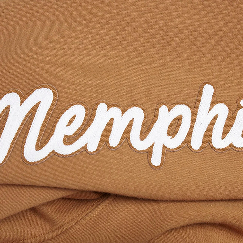 Men's Pro Standard Brown Memphis Grizzlies Paint the City Drop Shoulder Pullover Hoodie