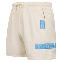 Short tissé triple ton sur Pro Standard pour hommes, crème Memphis Grizzlies