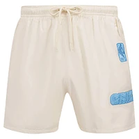 Short tissé triple ton sur Pro Standard pour hommes, crème Memphis Grizzlies