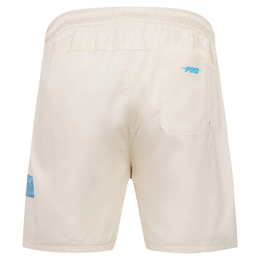 Short tissé triple ton sur Pro Standard pour hommes, crème Memphis Grizzlies