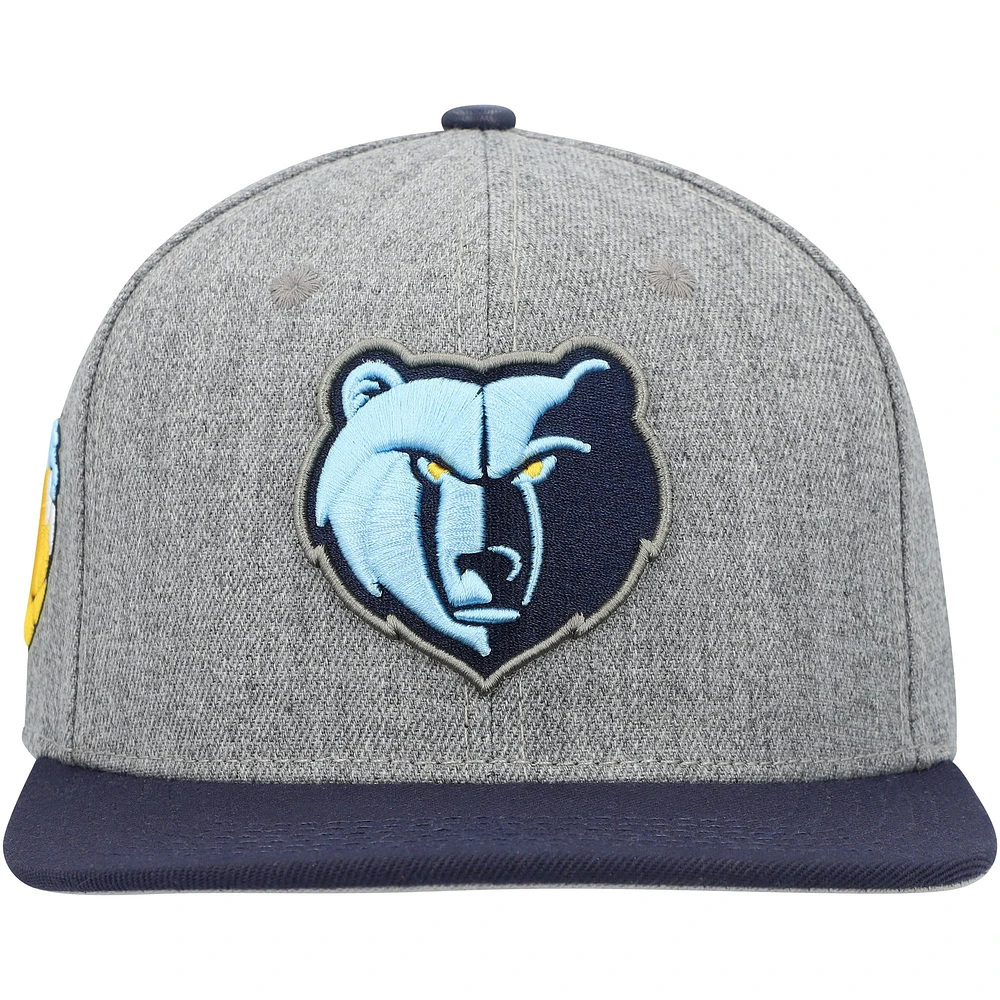 Men's Pro Standard Gray/Navy Memphis Grizzlies Classic Logo Two-Tone Snapback Hat