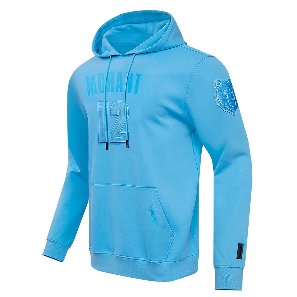 Men's Pro Standard Ja Morant Light Blue Memphis Grizzlies Triple Tonal Player Pullover Hoodie