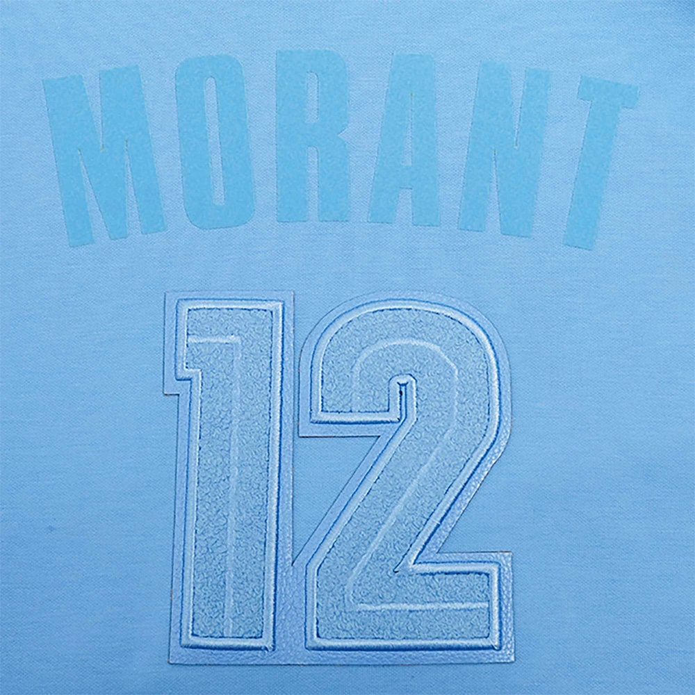 Men's Pro Standard Ja Morant Light Blue Memphis Grizzlies Triple Tonal Player Pullover Hoodie